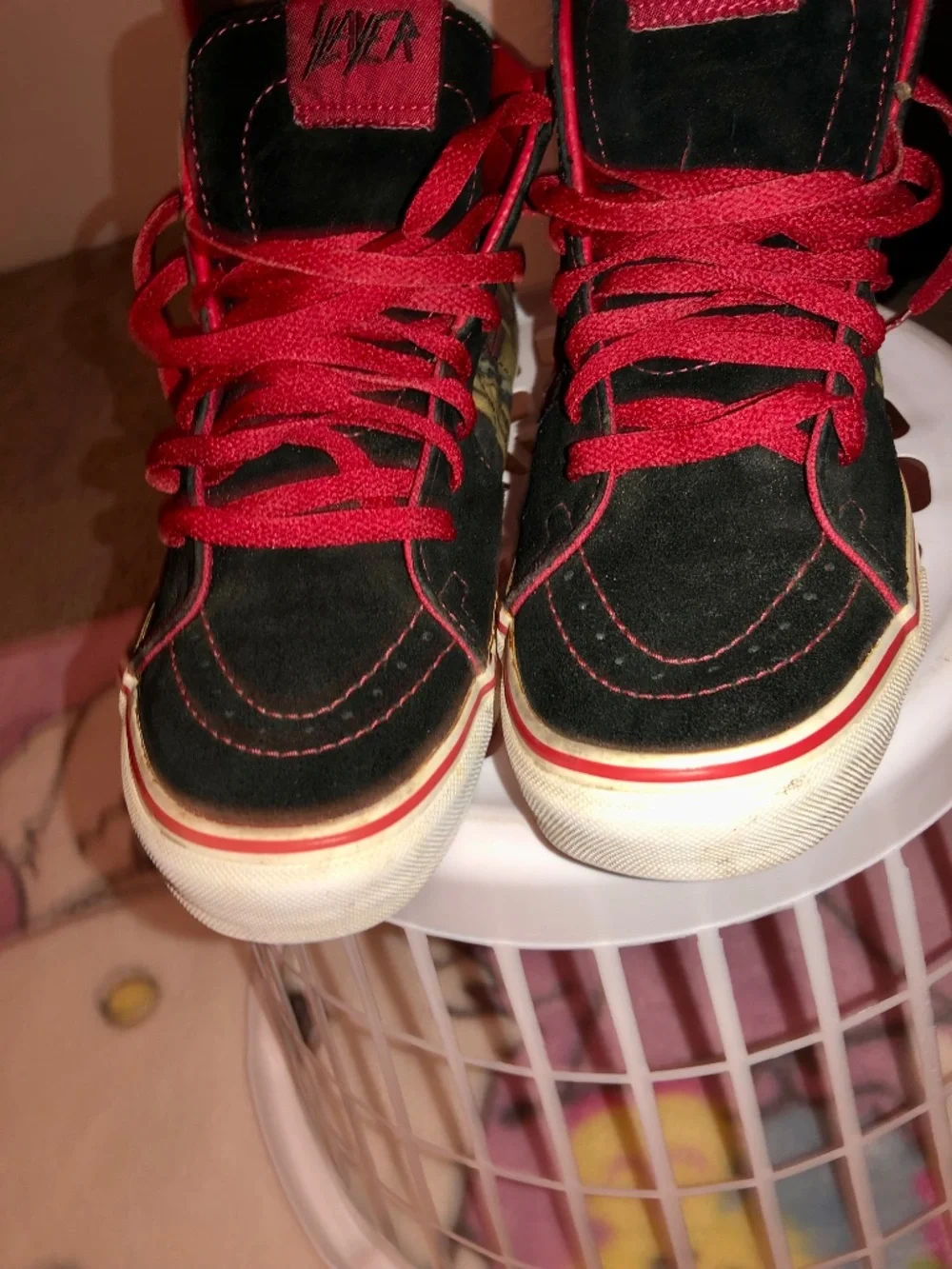 sLaYeR vans hi-tops METAL mens7 womens5.5 skate - Picture 7 of 16